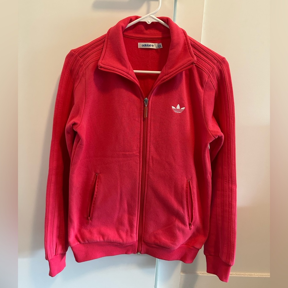Women Adidas Dark Pink Track Jacket in Size S